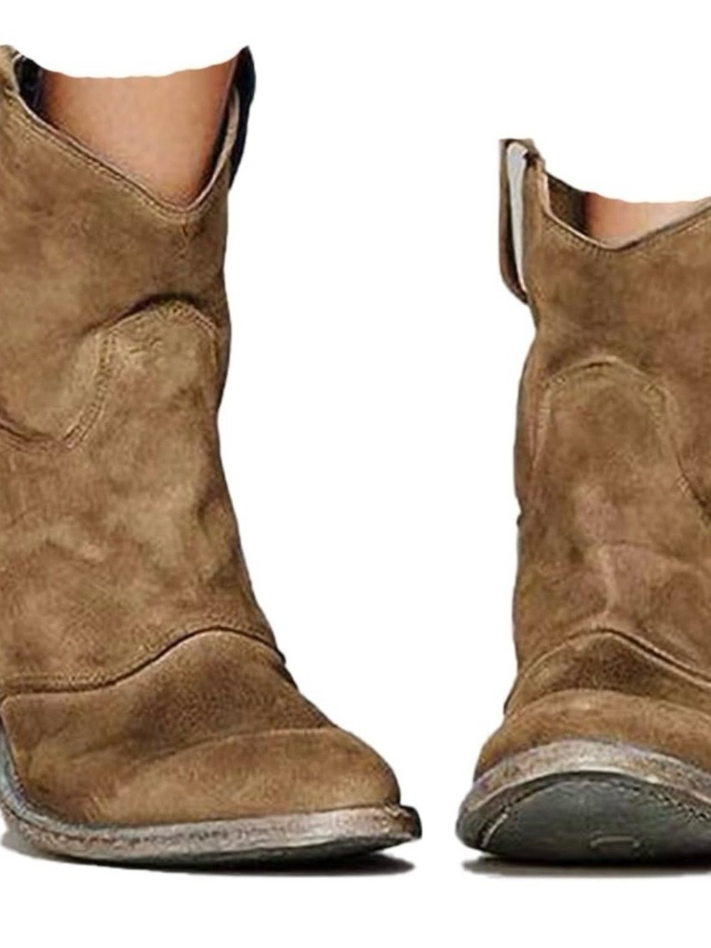 Women's Suede Ankle Booties - Brown Suede 🤎
